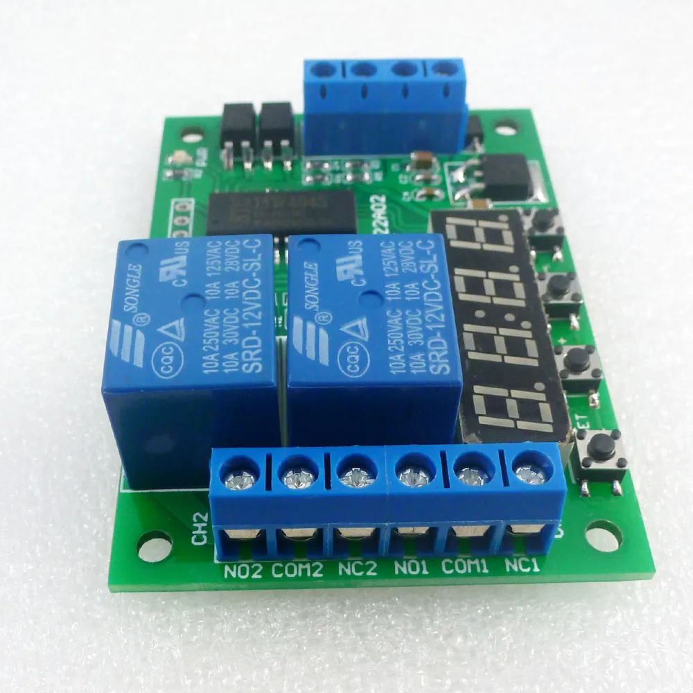 IO22A02 DC 12V 2CH Многофункциональное реле задержки таймер переключатель времени для
