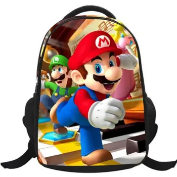 

New High Quality Canvas Mario School Bags For Kids Cute Cartoon Children Schoolbags Backpack For Boys Girls Mochila Gift