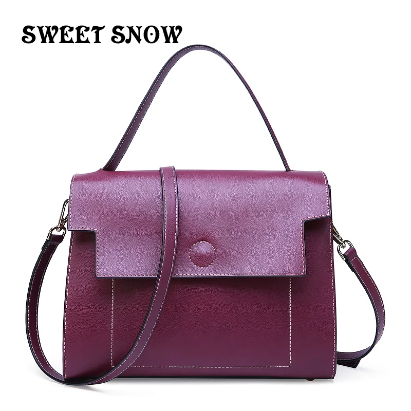 

Sweet Snow brand genuine leather Totes bag fashion women handbags female Lady shoulder bags high quality Satchels handbag