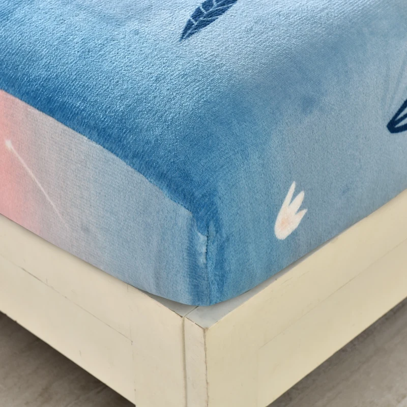 Flannel-Fleece-Fitted-Sheet-Pink-Flamingo-Print-Bed-Sheet-with-Elastic-Band-Winter-Warm-Single-Double-Mattress-Cover-Protector-5