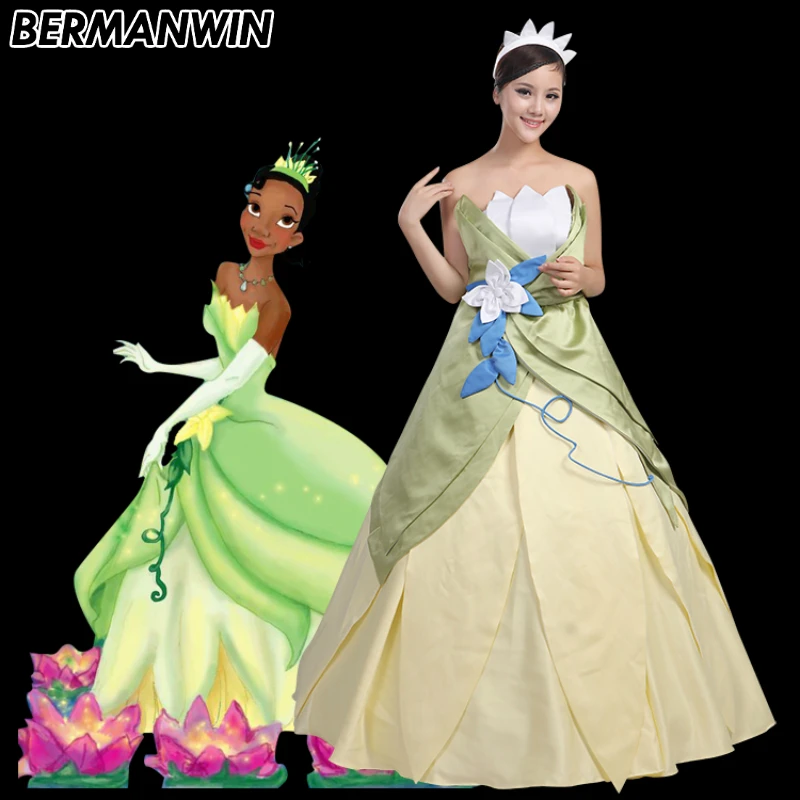 Princess And The Frog Halloween Costume - BERMANWIN High Quality The Princess and the Frog Princess Tiana Costume Princess And The Frog Halloween Costume - BERMANWIN High Quality The Princess and the Frog Princess Tiana Costume