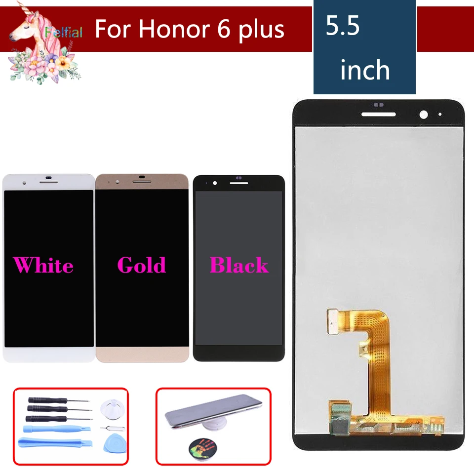 

For Huawei Honor 6 plus LCD Glory 6 Plus PE-TL10 PE-TL20 LCD Display With Touch Screen Digitizer Assembly Complete Replaceme