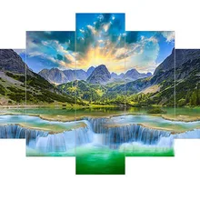 На заказ алмазная живопись фото водопад пейзаж Павлин художественная вышивка бисером complet ronde miki мышь рождественские открытки colorwhisper