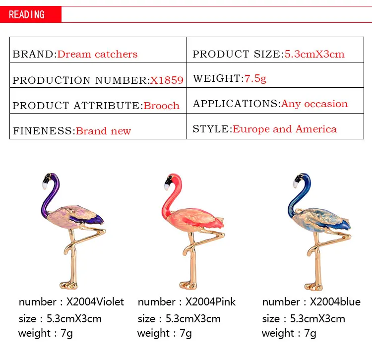 CAIZI новые милые эмалированные Фламинго броши на булавке для женщин и мужчин броши на булавке Птица Животное Броши модное платье пальто аксессуары ювелирные изделия