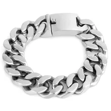 24 см* 20 мм блестящие украшения тяжелый 316L Нержавеющая Сталь Серебряный тусклый отполированный квадратный КУБИНСКИЙ звено цепи браслет крутой мальчик и мужской браслет