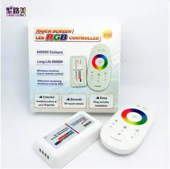 

Best price 1ps DC12-24V 18A 2.4G Touch Screen Dimmable LED RGB Remote Wireless RF Controller 3 Channel for 5050 3528 5630 led