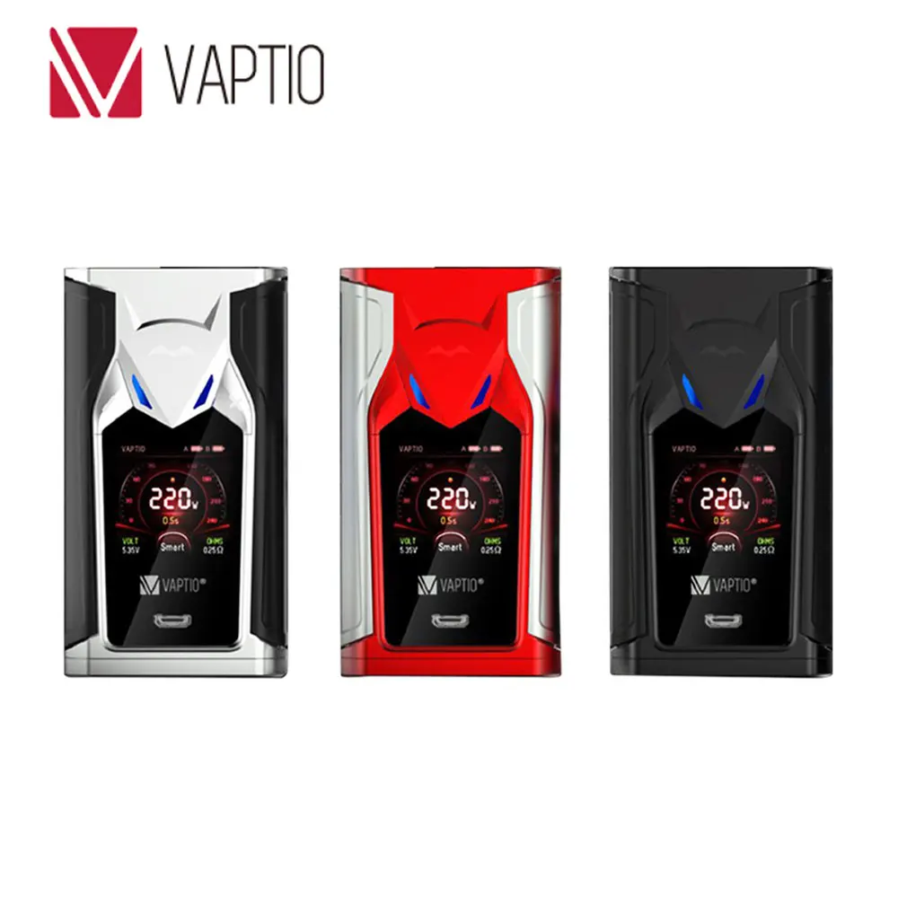 Original 220W Vaptio Super Bat TC Box MOD with 1.3-inch Full Color TFT Screen & LED Lighting System No 18650 Battery E-cig Mod