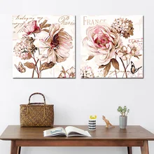 Раскраска по номерам 2 шт классические цветы Пион в полном цвету картины с краской цвета рамки