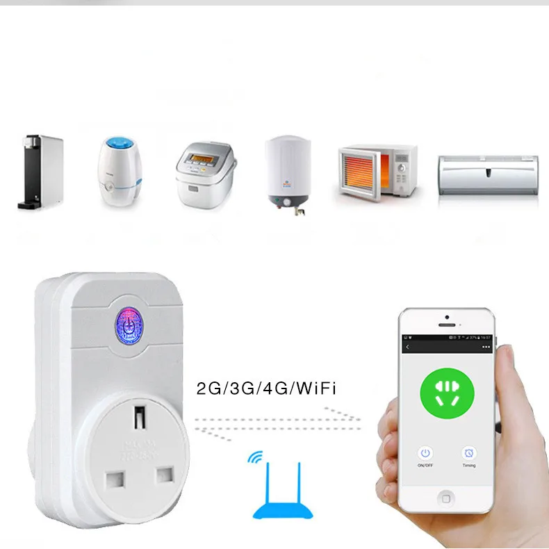 WiFi smart plug Timer wifi socket plug Smart mobile phone remote wireless controls voice control