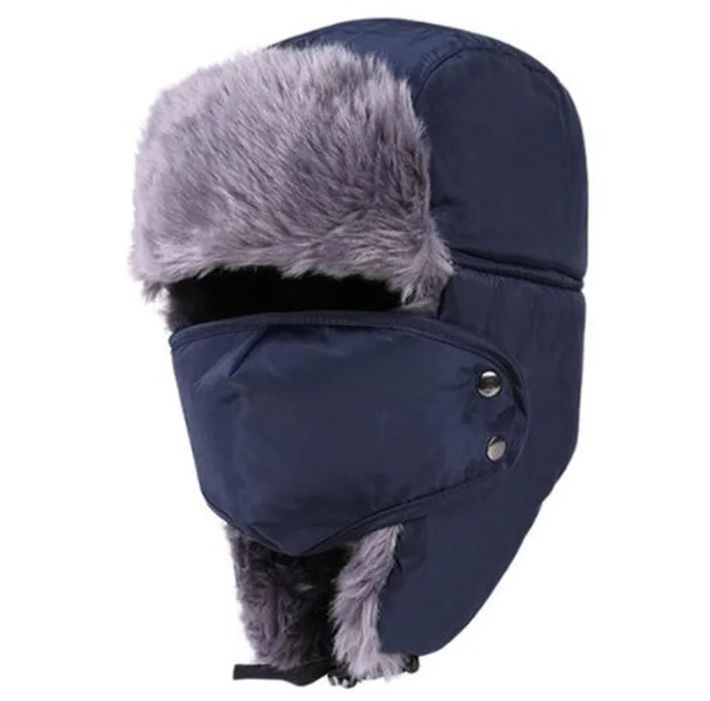 

Motorcycle Face Mask Winter Moto Trapper Trooper Hat Balaclava Cap Windproof Warm Ear Flap Ski Hunting Bomber Hat Face Shield