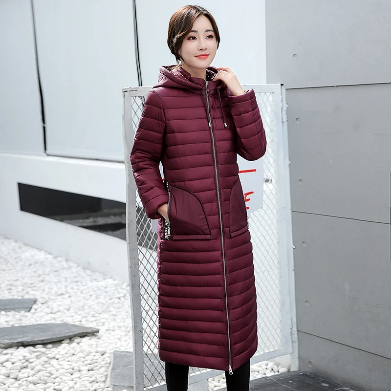 KUYOMENS New Casual Winter Cotton coat Jacket 2018 long Winter jacket Women Parkas female Slim Winter Warm Coat