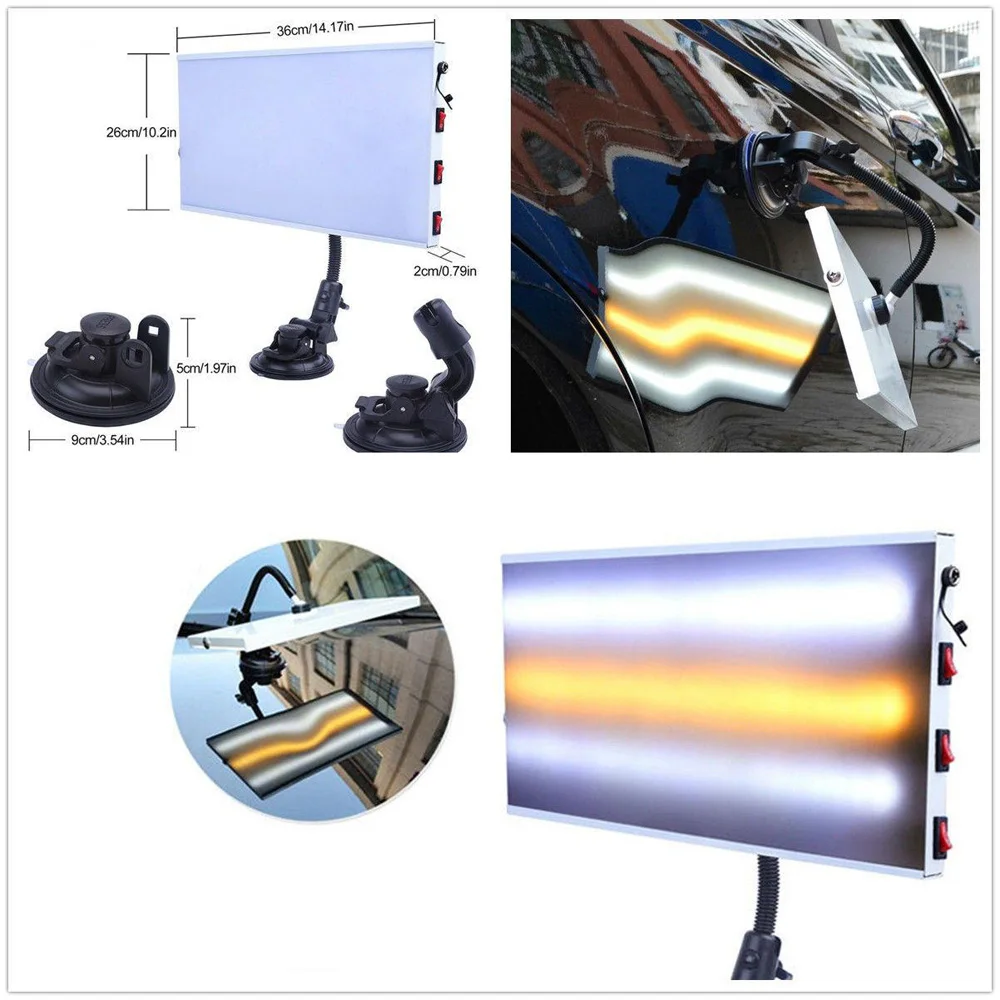 

car accessories LED Light 3 Strips Car Body Lamp for Paintless Dent Repair Hail Removal Work USB cable 36*26*2cm car styling
