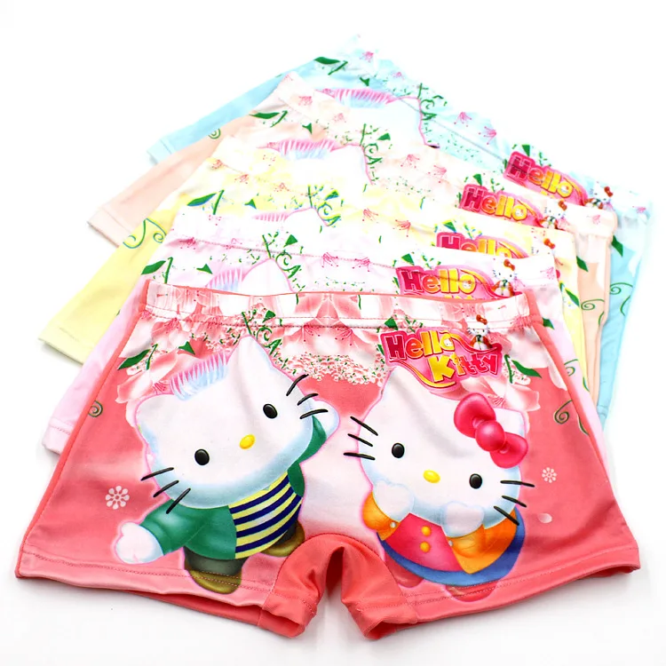 Girls Panties Girls Hello Kitty Cartoon Printed Underwear Children's Cotton Shorts Calcinha