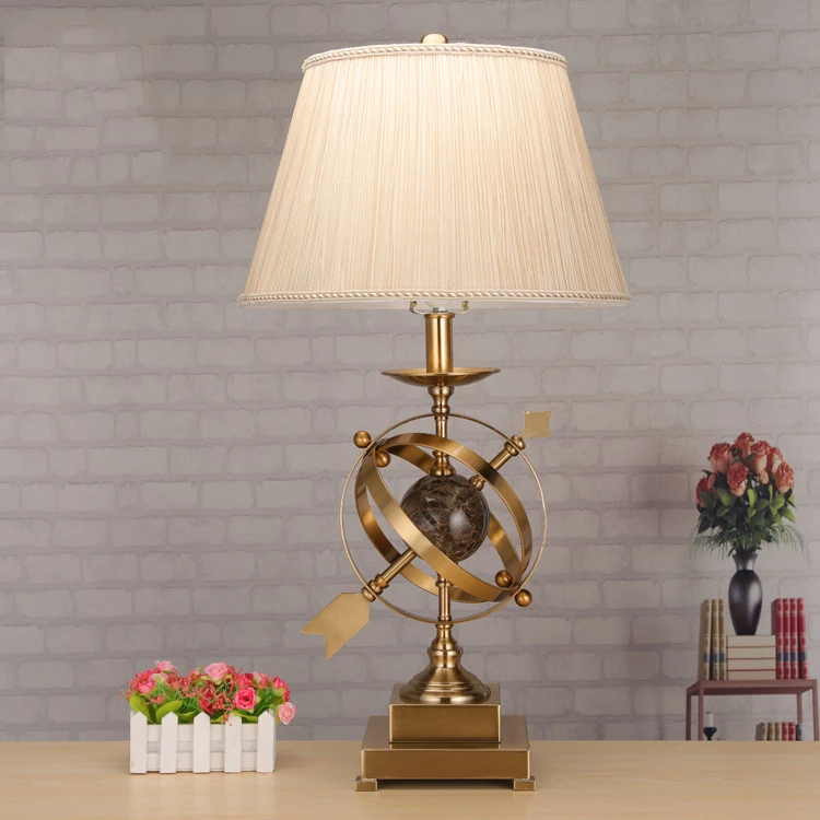 

Luxurious Marble Globe Table Lamp Bedside Lamps For Living Room Metal Night Light Bedroom Lights Decorative Table Lamps Bedroom