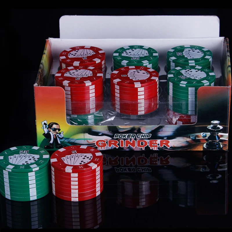 

6pcs 3Layer Playing cards Herb Grinder Weed Metal Zinc Alloy Acrylic Smoke Tobacco Crusher for Pokeball Drop Shipping