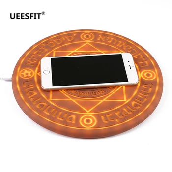 UEESFIT Glowing Magic Array Wireless Charger Universal 5W 10W Qi Charger Charging Pad for iPhone Samsung Magical slim light UEESFIT Glowing Magic Array Wireless Charger Universal 5W 10W Qi Charger Charging Pad for iPhone Samsung Magical slim light