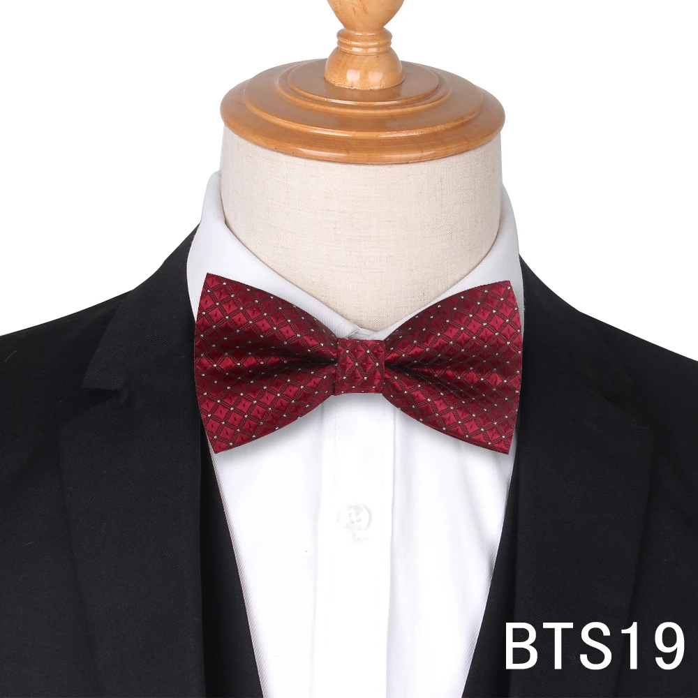 Жаккардовый мужской галстук-бабочка, классические рубашки, галстук-бабочка для мужчин, деловой Свадебный галстук-бабочка для взрослых, галстук-бабочка, костюм с бабочками, галстуки-бабочки - Цвет: BTS19
