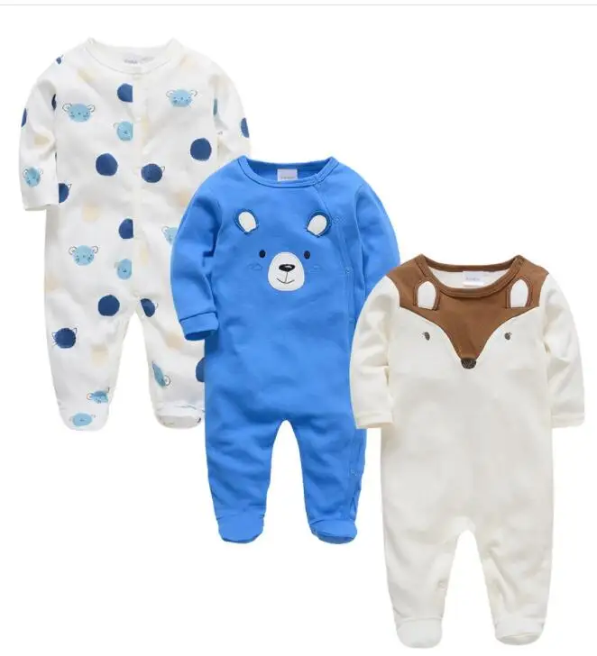 3 шт./лот летняя одежда для маленьких мальчиков; богемный комплект, roupa de спортивный костюм для новорожденных; хлопковые пижамы с длинными рукавами для детей возраста от 0 до 12 месяцев комбинезоны детская одежда - Цвет: 1140-28