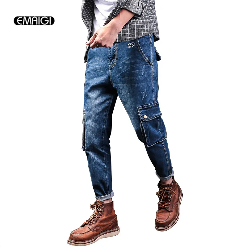 Male Denim Harem Pant Large Size 28 40 font b Men b font Street Fashion Hiphop