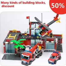 New Classic City Firefighter Station 774pcs set Building Blocks Educational Bricks Kids Toys Gift citys Compatible