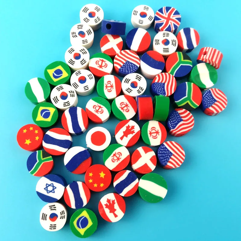 

50PCS/Lot Fimo Flags Beads Polymer Clay Beads Fruit Spacer Ice Crea Beads Mixed Color DIY Jewelry DIY Bracelet Necklace