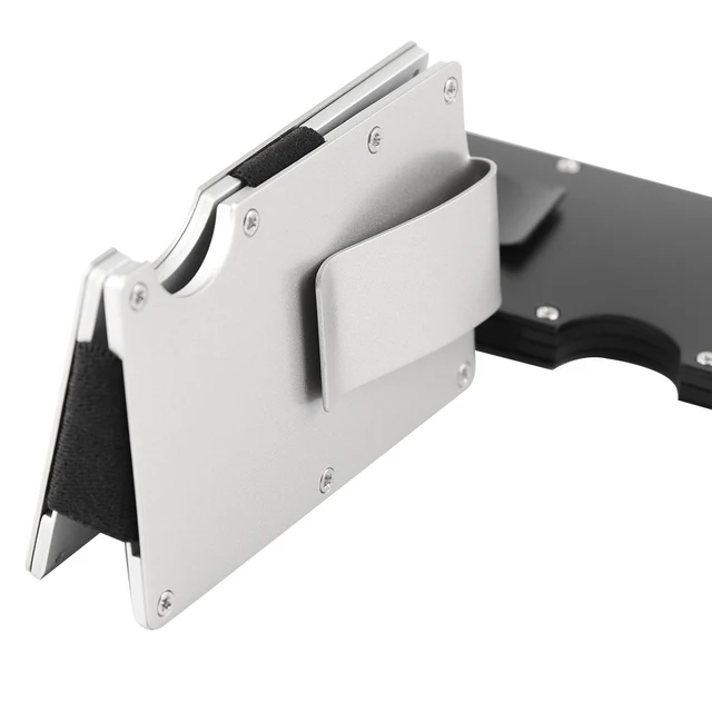 1pc popular aluminum slim mini man stainless steel elastic band slim money clip credit card holder - Money Clip Credit Card Holder 1pc popular aluminum slim mini man stainless steel elastic band slim money clip credit card holder - Money Clip Credit Card Holder