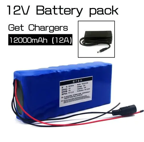 Prix pour 2017 Nouveau 12 v 18650 Lithium-ion Batterie 12A Protection plaque 12000 mAh Chasse lampe au xénon Lampe De Pêche UTILISER + 12.6 v 3A chargeur Prix pour 2017 Nouveau 12 v 18650 Lithium-ion Batterie 12A Protection plaque 12000 mAh Chasse lampe au xénon Lampe De Pêche UTILISER + 12.6 v 3A chargeur