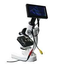 40X-2000X монокулярный Биологический микроскоп с 4,3 дюймовым экраном дисплея электронного окуляра