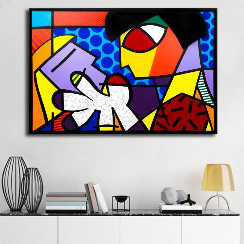 

Two Girls Comics Painting Print On Canvas Poster Bedroom Wall Modern Art Decoration Pictures for Living Room Home Nursery Decor