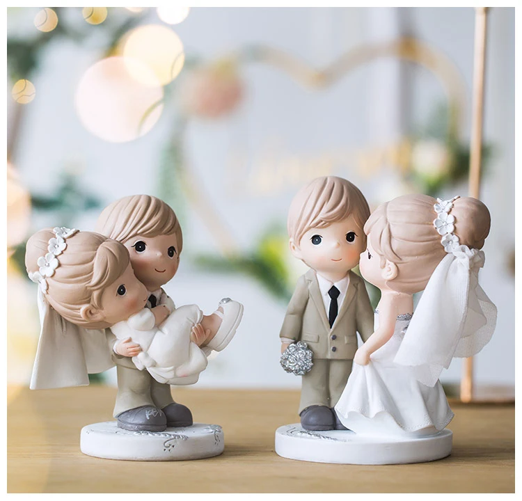 Miz свадебное украшение пара фигурка мультяшная статуя Свадебный декор невесты и жениха торт Топпер украшение дома аксессуары
