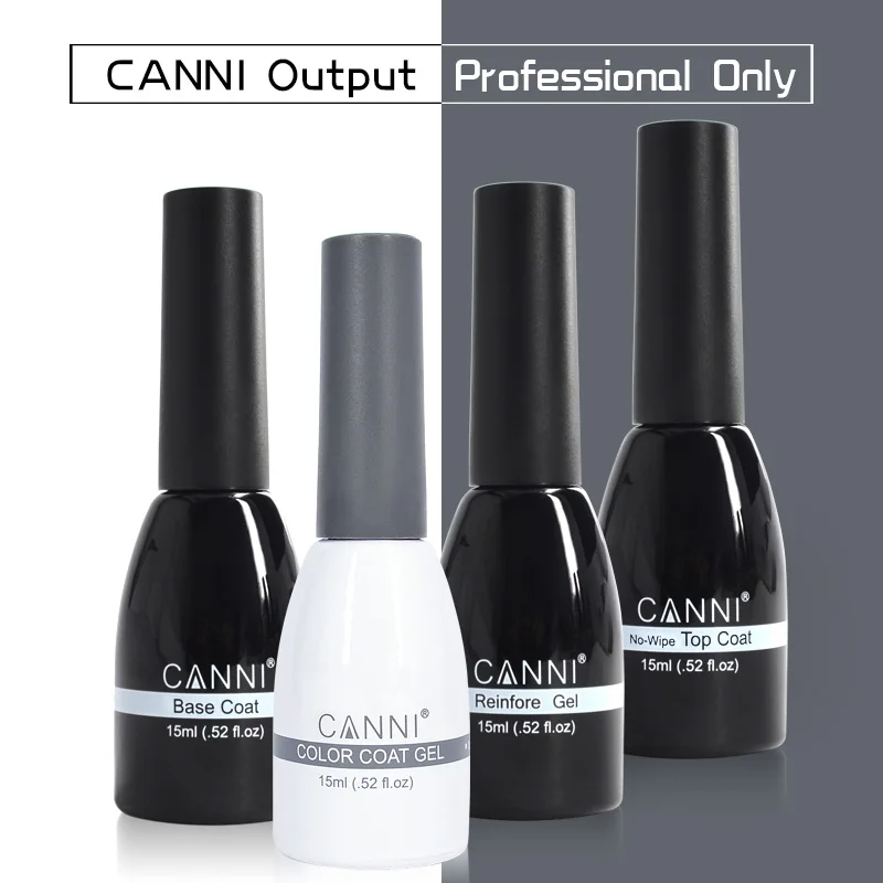CANNI 15ml LED Nail Gel Varnish New Hottest Color Glitter Sequins Nail Art Paint Gel Lacquer Soak off Organic UV Nail Gel Polish