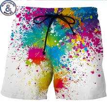 Модные 3D Всплеск чернила Печатный пляжные Пляжные шорты для будущих мам Мужские Шорты для купания новые летние быстросохнущая доска Шорты для женщин Для мужчин Повседневное бренд бермуды Masculina