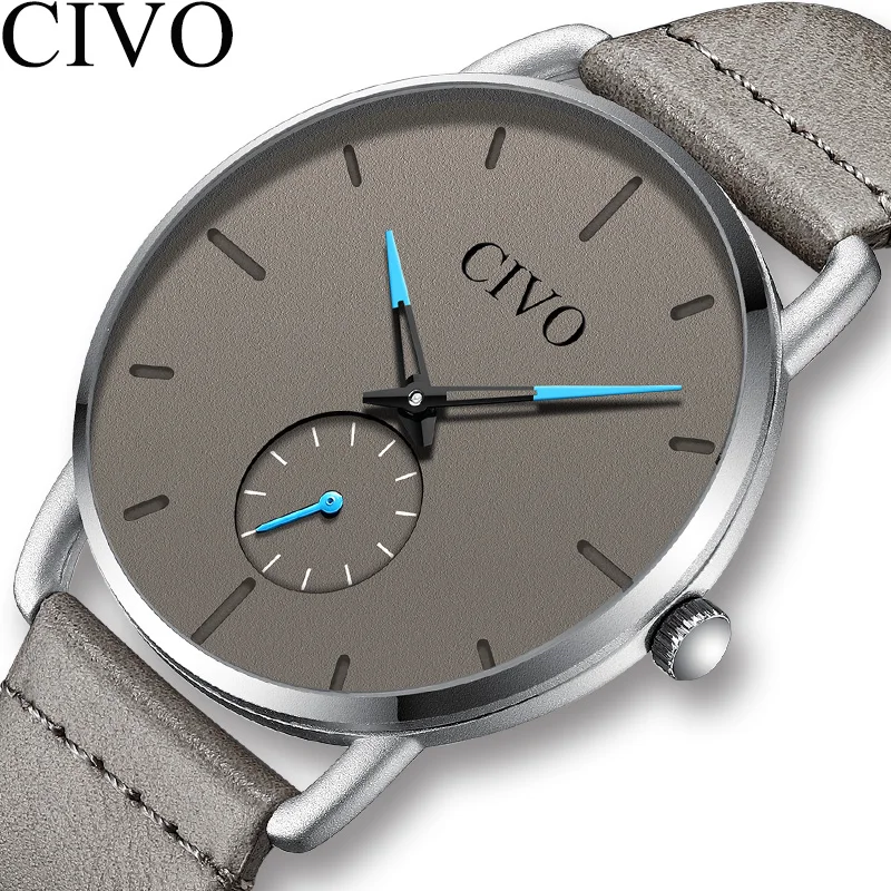 CIVO 2019 Новая модель для мужчин повседневные водонепроницаемые кварцевые мужские