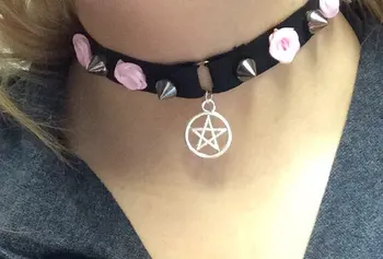 

Women Favorite Gothic Punk Harness Goth Harajuku style unique design 2017 new fashion Neck Harness