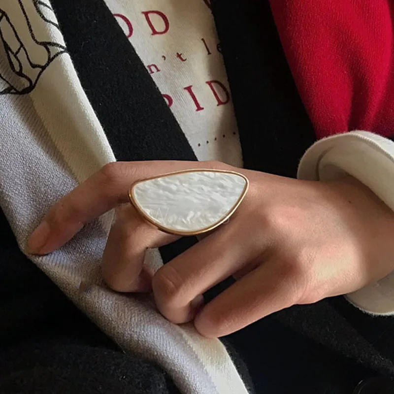 Панк полимерное геометрическое массивное кольцо Уникальный дизайн модные вечерние кольца для клуба Регулируемые кольца для женщин Подарки bague anillos