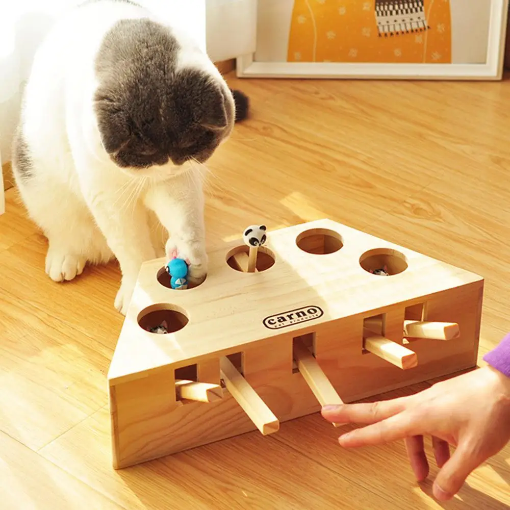 Деревянная кошачья Tease toys Hit Gophers Interactive Catch Mouse Game Machine Cat Toys Whack a mouse смешная игрушка