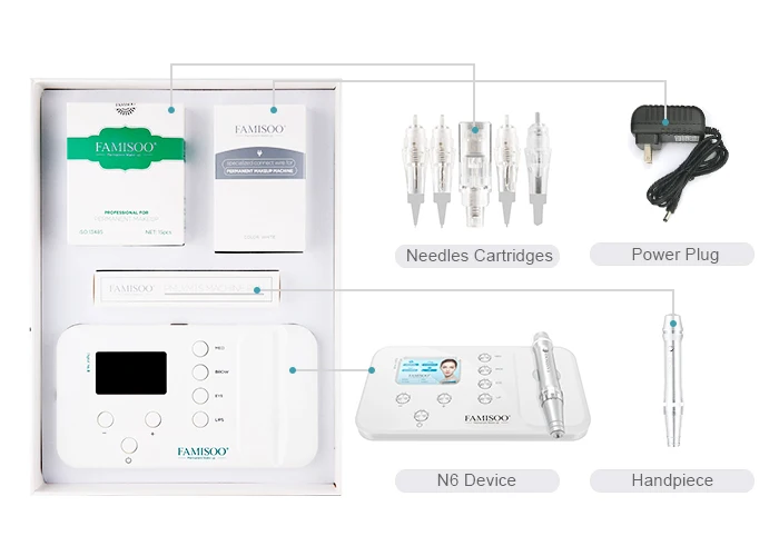 Аппарат для татуажа FAMISOO N6II электрическая Вращающаяся ручка бровей и губ система