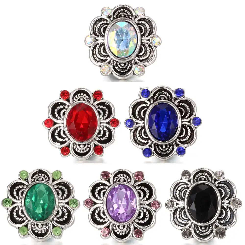 

Wholesale unique faced metal snap button, 18mm ginger snap buttons fit armband bracelets TZ1050