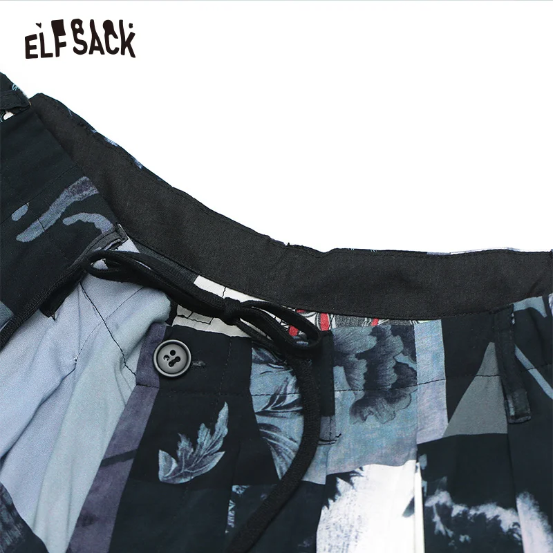 Женский комплект из 2 предметов ELFSACK винтажная блузка с принтом и брюки до