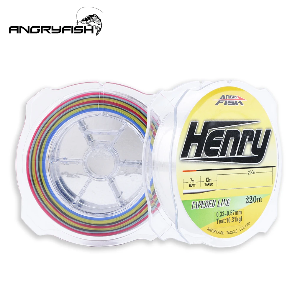 Angryfish-Ligne de pêche de sport conique en nylon, 220m, série Henry, ligne de force de bain populaire, nouveau