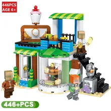 446Pcs My World Seaside Leisure Resort Building Blocks Minecrafteds Village Figures Bricks Toys For Children 446Pcs My World Seaside Leisure Resort Building Blocks Minecrafteds Village Figures Bricks Toys For Children