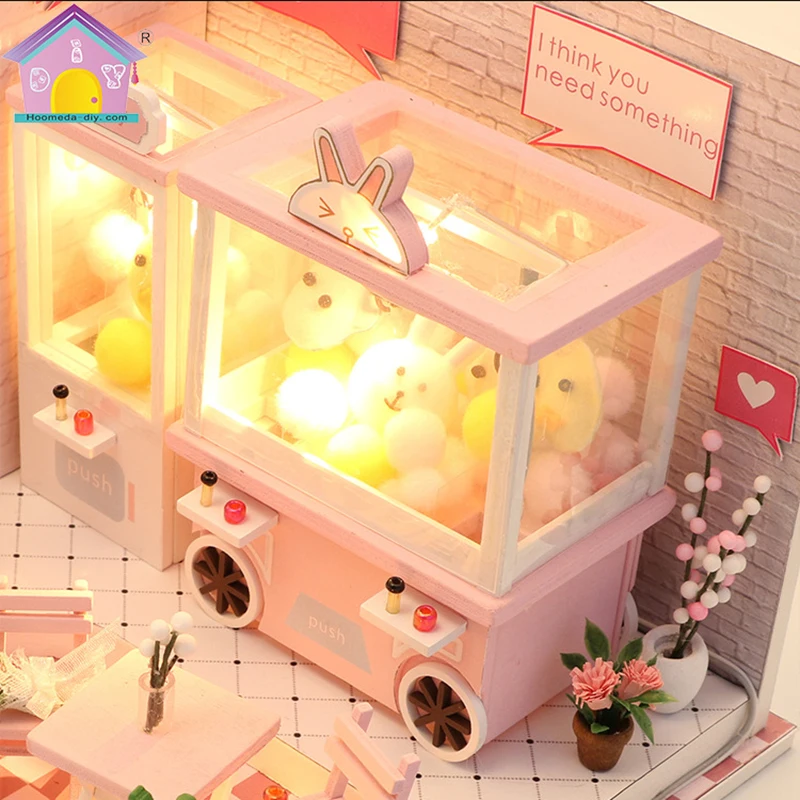Hongda DIY House Dolls Furniture Hand-assembled Model House Toys Light Miniature Dollhouse Kit Gifts For Children C009 Hongda DIY House Dolls Furniture Hand-assembled Model House Toys Light Miniature Dollhouse Kit Gifts For Children C009