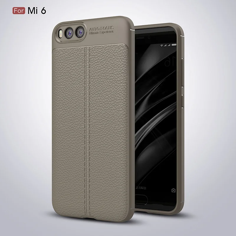 Litchi leather silicone case xiaomi mi6 (13)