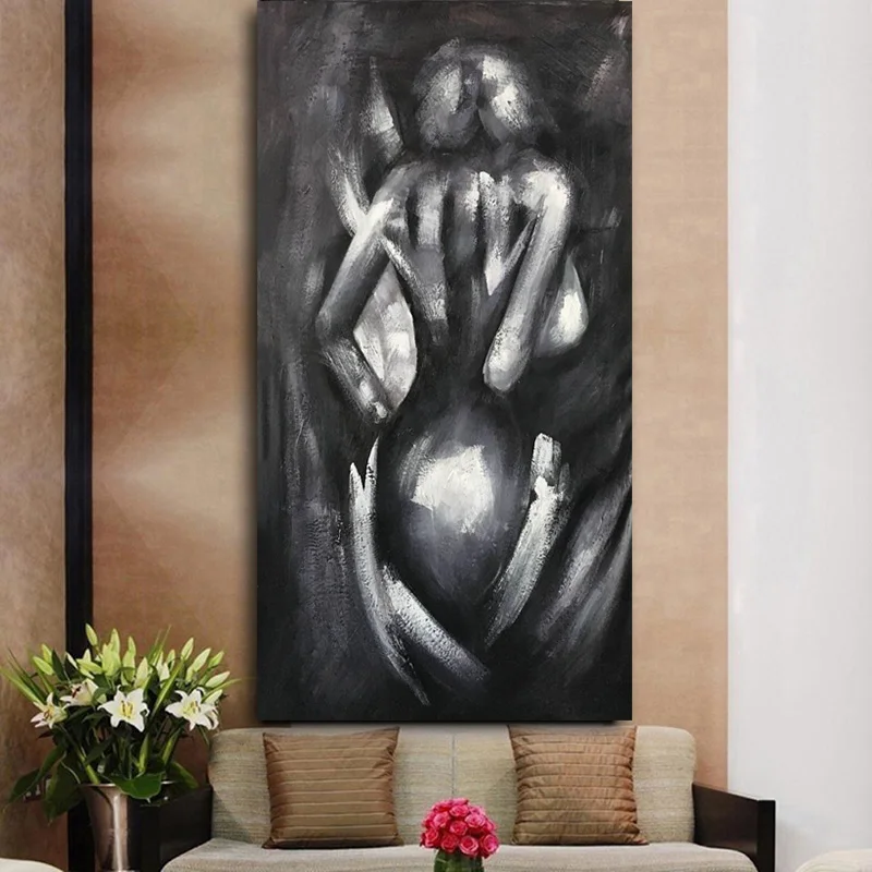 3D сексуальная обнаженная женская задняя сторона портрет абстрактная картина маслом Make Love ручная работа на холсте домашний Декор Картина без рамы Прямая поставка