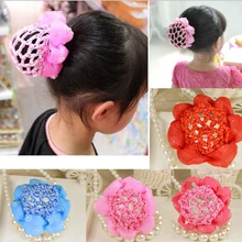 Filet à cheveux pour filles, 1 pièce, couverture pour chignon, filet de sommeil, danse, patinage, Crochet, décoration, cadeau