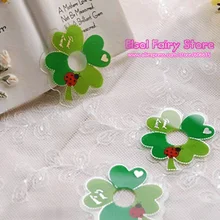 Прекрасный галстук для животных для упаковки подарков, подарочная упаковка клип, клевер ПВХ прозрачный зажим для галстука 200 шт