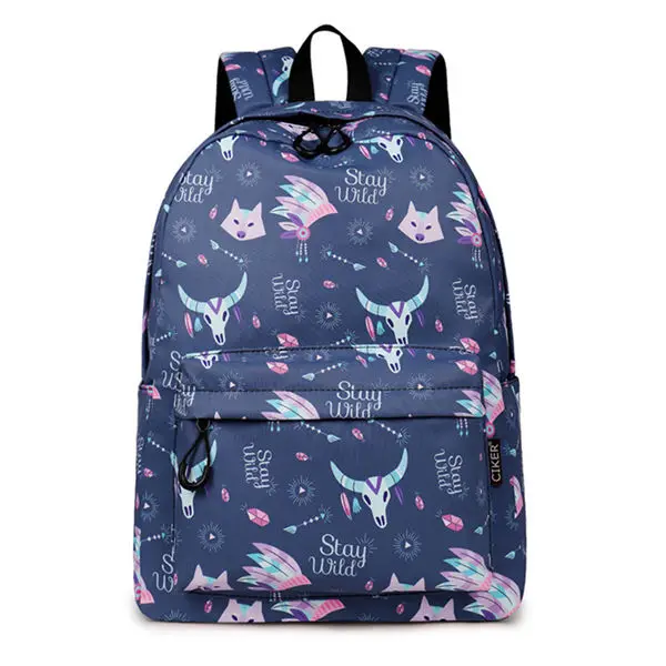 Новинка, водонепроницаемый рюкзак для женщин, милый рюкзак с принтом лисы, школьные сумки с рисунками из мультфильмов, большой размер, сумка для ноутбука MN1401 - Цвет: 4