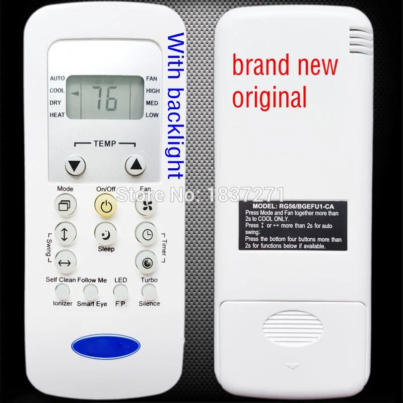 New Original remote control RG56/BGEFU1 CA for carrier air conditioner