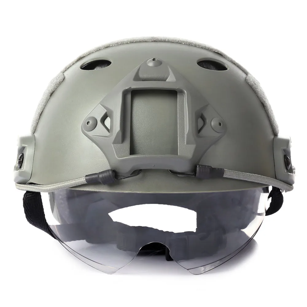

Military Crashworthy Protective Army Tactical Helmet for CS Airsoft Paintball Game Helmet with Windproof Goggle Head Protector