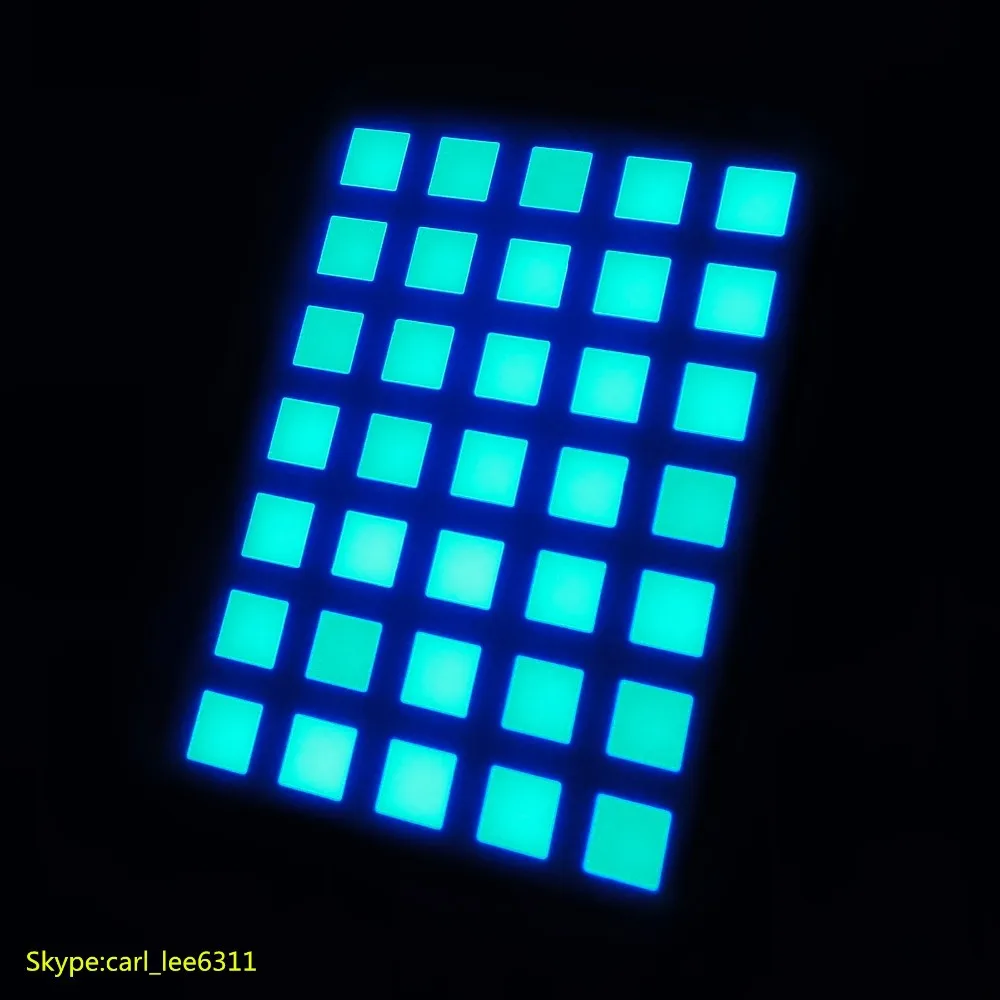 Ultra Blue Color Square Dot 3 45x3 45mm 5x7 Array Matrix Led Ultra Blue Color Square Dot 3 45x3 45mm 5x7 Array Matrix Led Display In Displays From Electronic Components Supplies On Aliexpress Alibaba